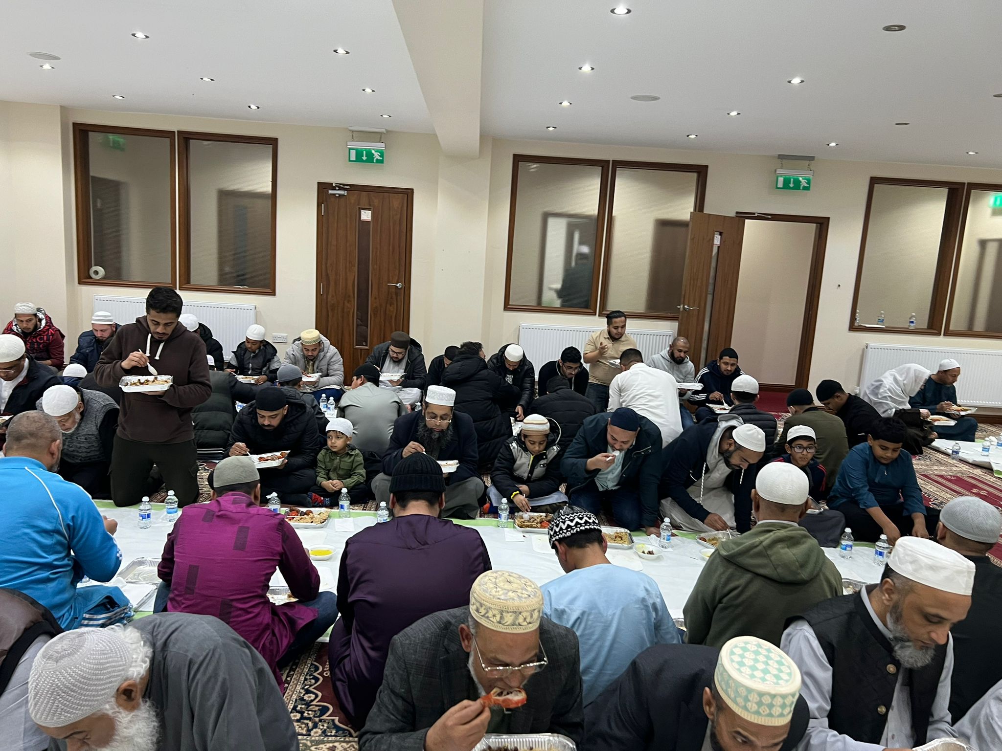 Congregants seated together for the Iftar Mahfil — March 2024.